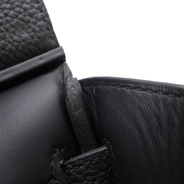 Hermes Body Bag Kelly Accad PM Togo Black Silver Hardware Black Shoulder