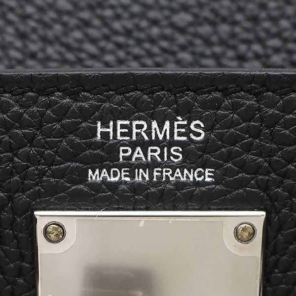Hermes Body Bag Kelly Accad PM Togo Black Silver Hardware Black Shoulder