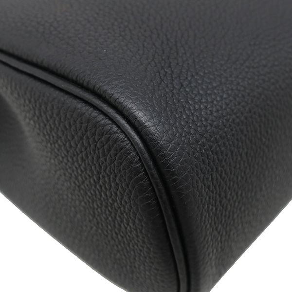 Hermes Body Bag Kelly Accad PM Togo Black Silver Hardware Black Shoulder