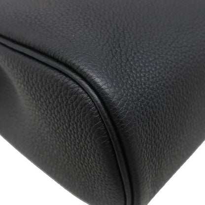 Hermes Body Bag Kelly Accad PM Togo Black Silver Hardware Black Shoulder