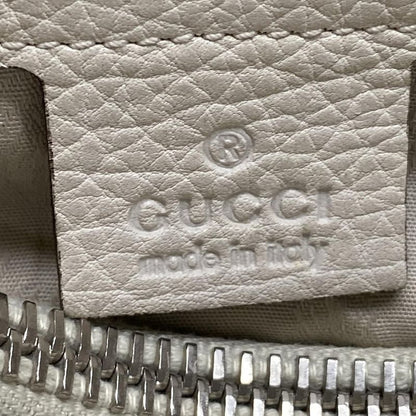 Gucci Tote Bag GG Patternbamboo 232947 Beige Dark Brown And Ivory Leather