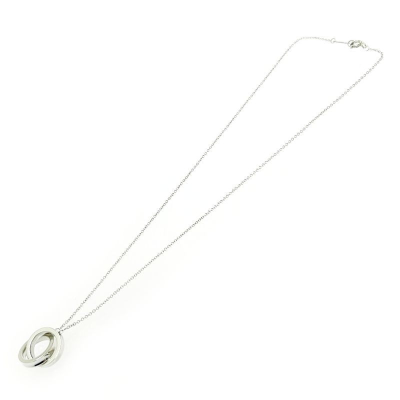 Tiffany & Co Silver 1837 Interlocking Circle Necklace 5.0g 925 Engraved 491788