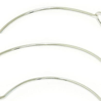 Tiffany & Co Silver Gold Triple Open Heart Bangle 7.7g 925 750 Engraved 493499