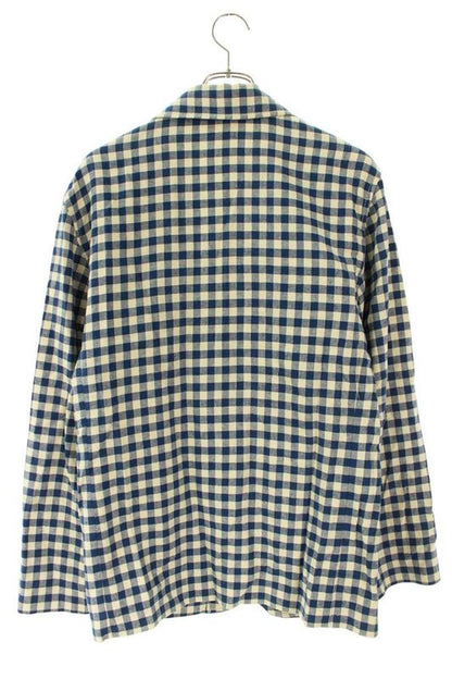 Gucci 739745 Zanfr Linen Check Tailored Jacket Men's 46