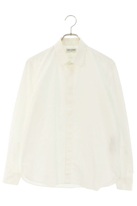 Saint Laurent Paris 564269 Y217w Plain Long Sleeve Shirt Men 37