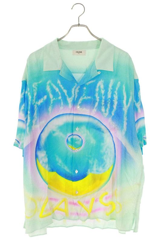 Celine """" 2c517357q Multicolor Short Sleeve Shirt Men's 40