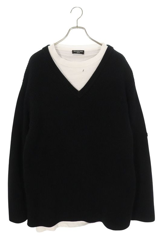 Balenciaga 678555 T3218 T-shirt Layered Knit Men's 2