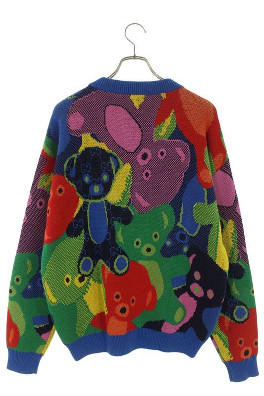 Gucci 741902 Xkc7r Gucci Bear Wool Crew Neck Knit Men's M