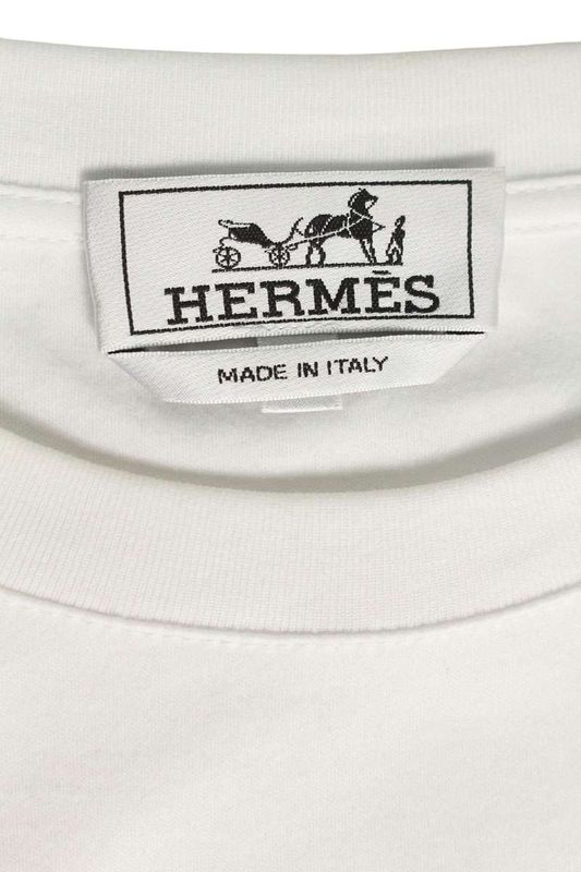Hermes H567810ha H Logo Leather Patch T-shirt Men's XL