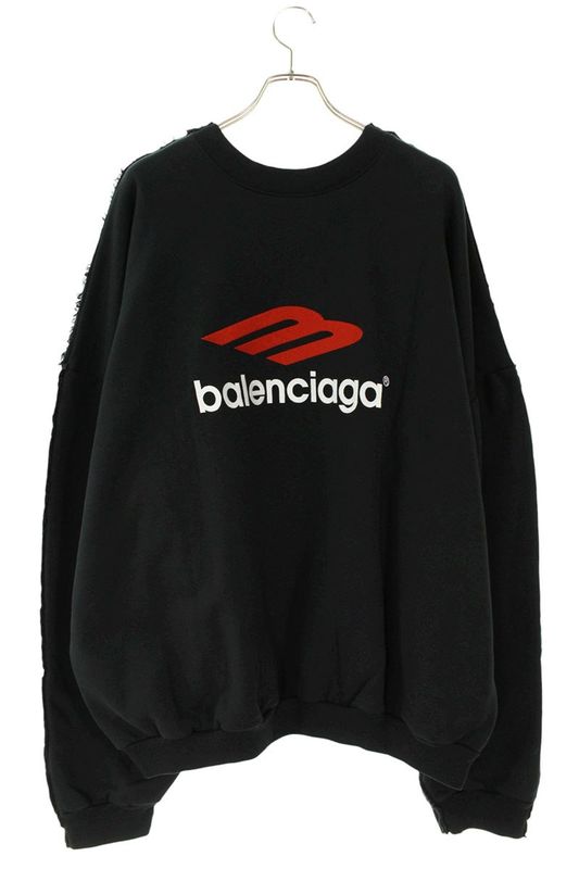 Balenciaga 24SS 791614 Tqvq7 Double Front Crewneck Sweatshirt Men's M