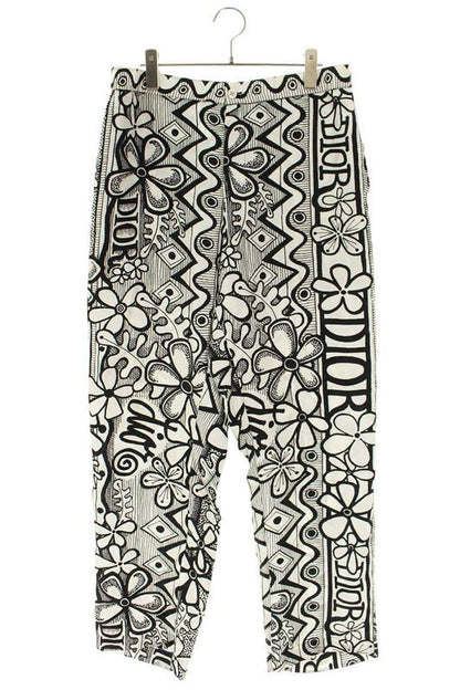 Dior X Sean Stussy 033b151a4979 All-over Silk Pajama Long Pants Men's 52