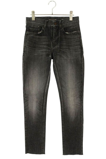 Saint Laurent Paris 527503 Yb867 Damaged Straight Denim Pants Men's 26