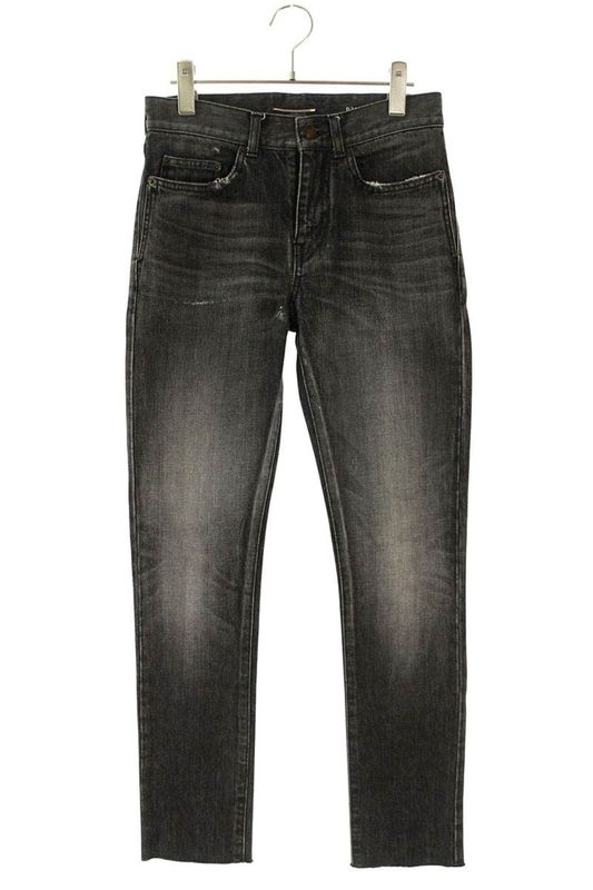 Saint Laurent Paris 527503 Yb867 Damaged Straight Denim Pants Men's 26