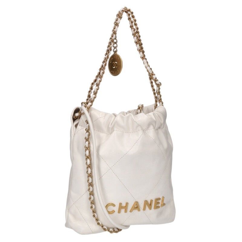 Chanel 22 Mini Lambskin Chain Leather Shoulder Bag Women
