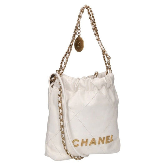 Chanel 22 Mini Lambskin Chain Leather Shoulder Bag Women