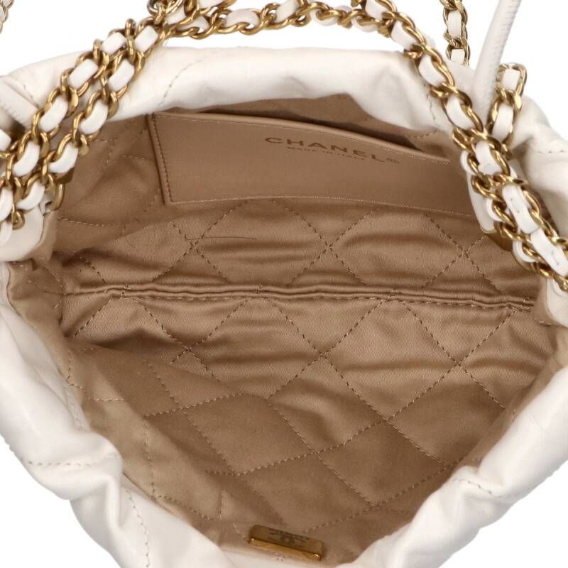 Chanel 22 Mini Lambskin Chain Leather Shoulder Bag Women