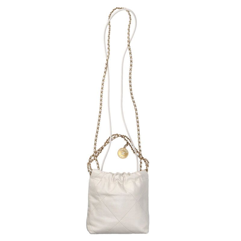 Chanel 22 Mini Lambskin Chain Leather Shoulder Bag Women