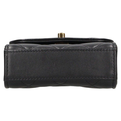 Chanel Mini Matelasse Beaded Handle Lambskin Shoulder Bag Women