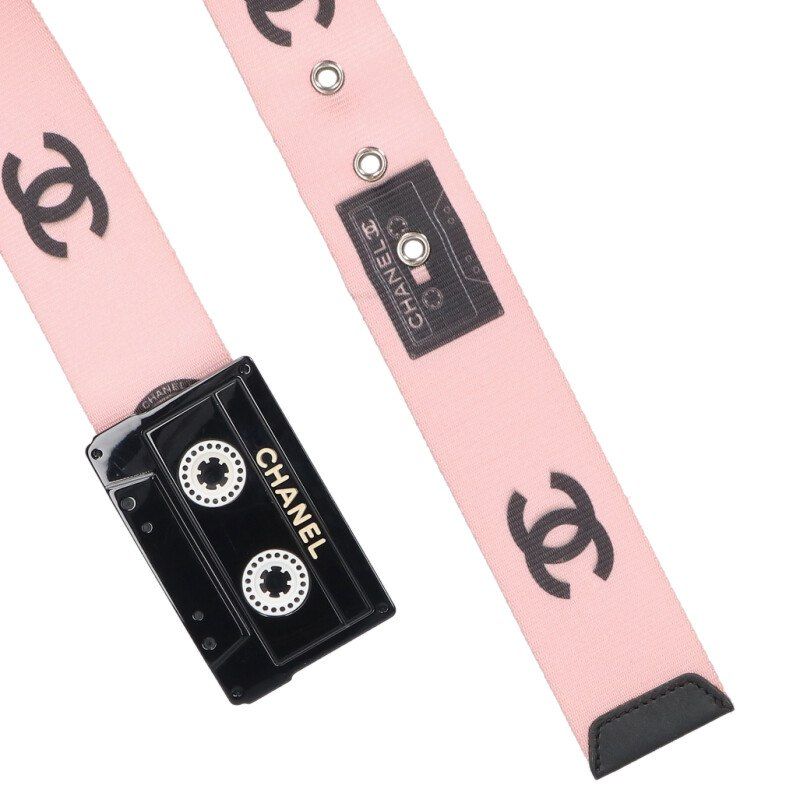 Chanel 04P Cassette Nylon Belt Ladies