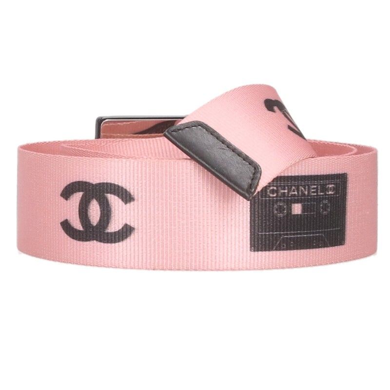 Chanel 04P Cassette Nylon Belt Ladies