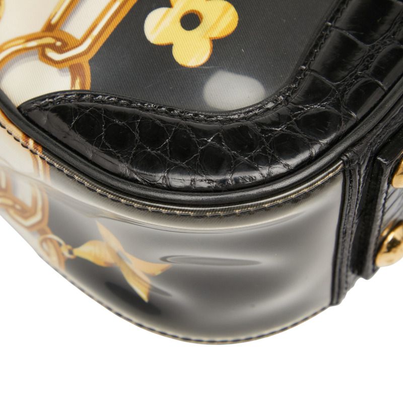 Louis Vuitton Monogram Charm Sac Flar Chain Shoulder Bag Handbag M95151 Black
