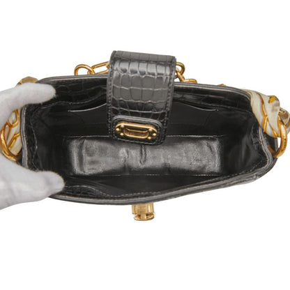 Louis Vuitton Monogram Charm Sac Flar Chain Shoulder Bag Handbag M95151 Black