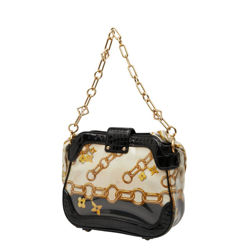 Louis Vuitton Monogram Charm Sac Flar Chain Shoulder Bag Handbag M95151 Black