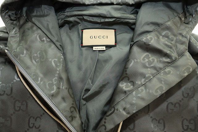 Gucci 21SS OFF THE GRID Hooded Jacket GREY 48 657792 Zaebn Off The Grid Hooded