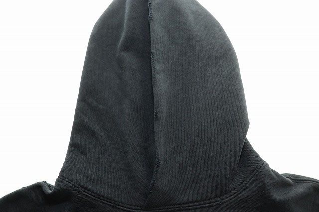 Balenciaga 23AW Damaged Logo Print Sweatshirt Pullover Hoodie Size 1 Black
