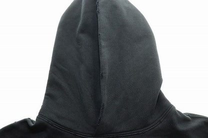 Balenciaga 23AW Damaged Logo Print Sweatshirt Pullover Hoodie Size 1 Black