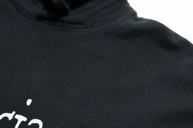 Balenciaga 23AW Damaged Logo Print Sweatshirt Pullover Hoodie Size 1 Black