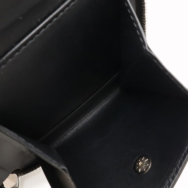 Louis Vuitton Monogram Glace Portobier Monet Zip Round Zipper Bifold Wallet