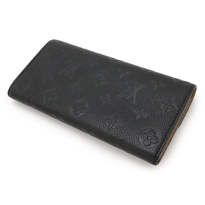 Louis Vuitton Monogram Empreinte Portefeuille Emily Bifold Long Wallet Noir