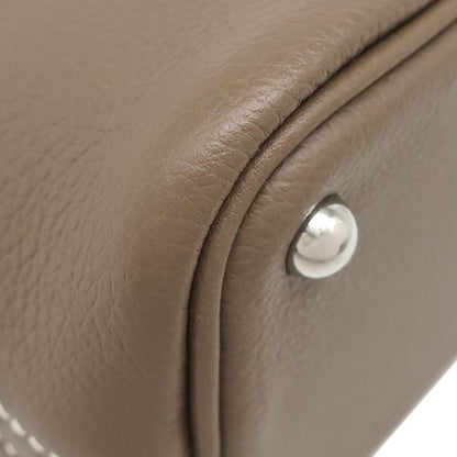 Hermes 2-Way Bag Bolide 1923 Mini Verso Evercolor Etoupe X Rouge Tomato Silver