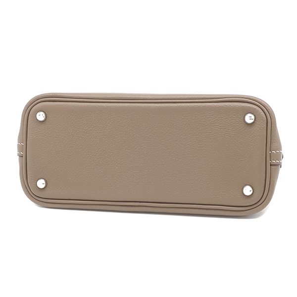 Hermes 2-Way Bag Bolide 1923 Mini Verso Evercolor Etoupe X Rouge Tomato Silver