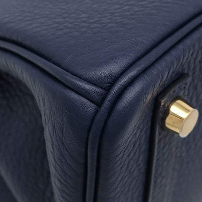 Hermes Handbag Birkin 25 Togo Blue Abyss Gold Hardware Never Used Navy Blue K