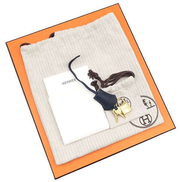 Hermes Handbag Birkin 25 Togo Blue Abyss Gold Hardware Never Used Navy Blue K