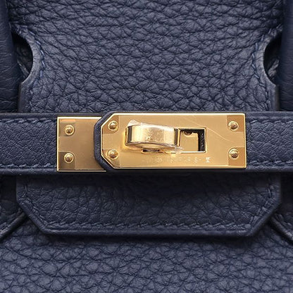 Hermes Handbag Birkin 25 Togo Blue Abyss Gold Hardware Never Used Navy Blue K