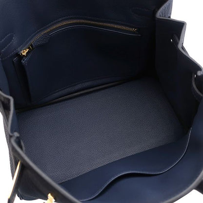 Hermes Handbag Birkin 25 Togo Blue Abyss Gold Hardware Never Used Navy Blue K