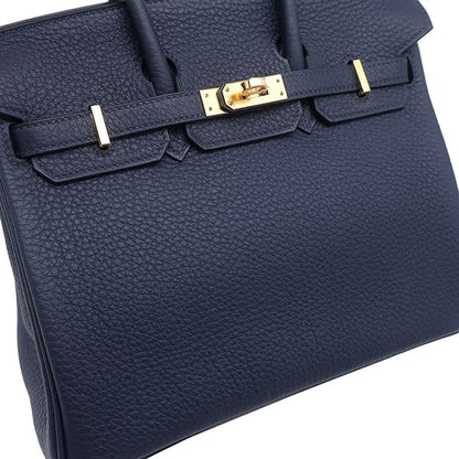 Hermes Handbag Birkin 25 Togo Blue Abyss Gold Hardware Never Used Navy Blue K
