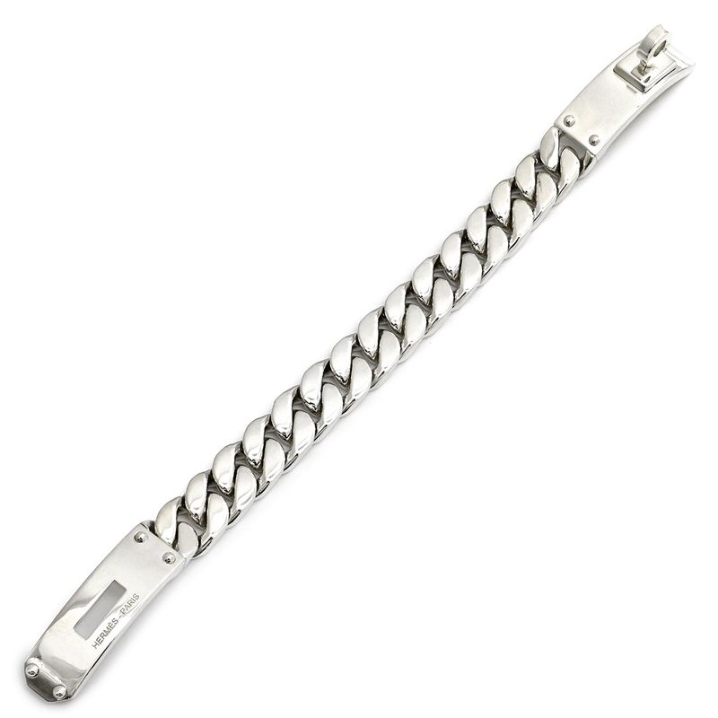 Hermes Bracelet Kelly Grumet Silver 925 Silver Sh Ag925 Chain [box