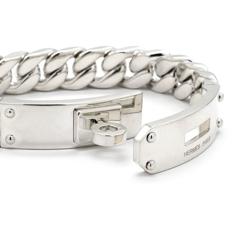 Hermes Bracelet Kelly Grumet Silver 925 Silver Sh Ag925 Chain [box