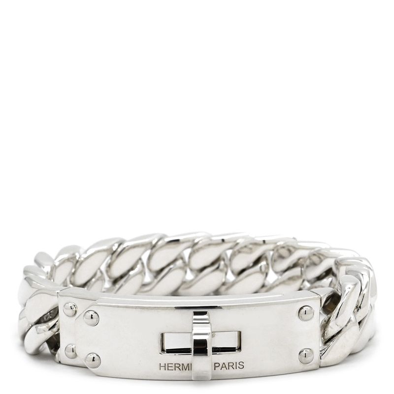 Hermes Bracelet Kelly Grumet Silver 925 Silver Sh Ag925 Chain [box