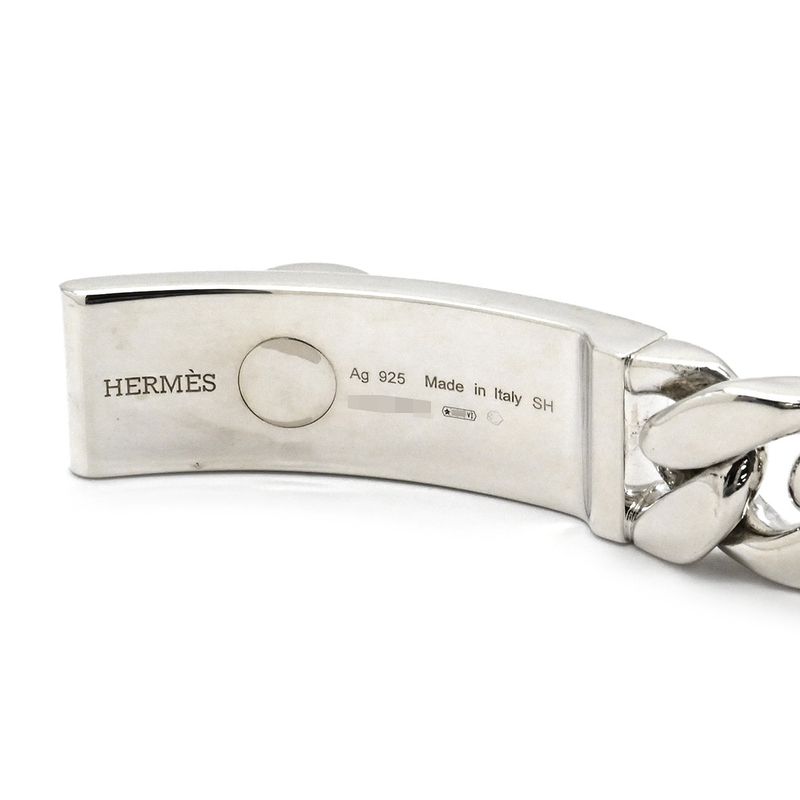 Hermes Bracelet Kelly Grumet Silver 925 Silver Sh Ag925 Chain [box