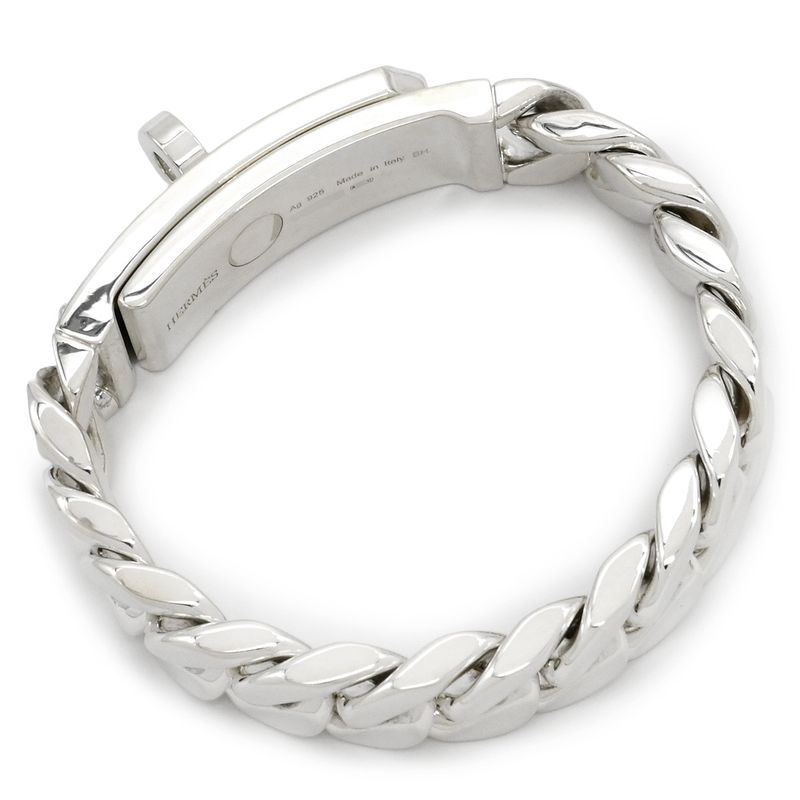 Hermes Bracelet Kelly Grumet Silver 925 Silver Sh Ag925 Chain [box