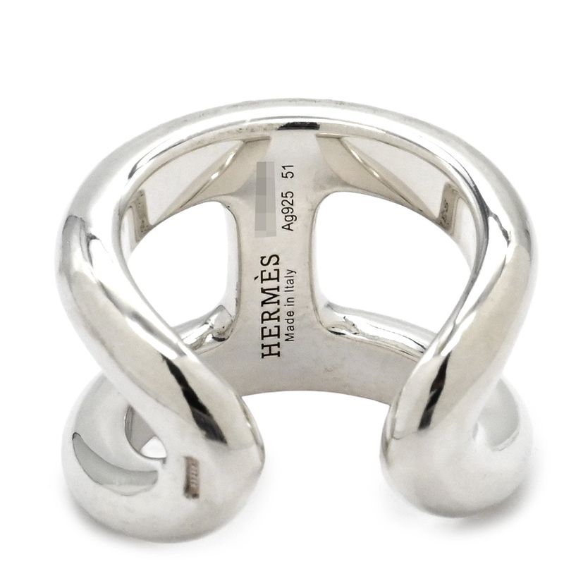 Hermes Ring Osmoz GM Silver 925 Silver #51 (Jp11) H Motif Ag925 Sv925 #11 [box