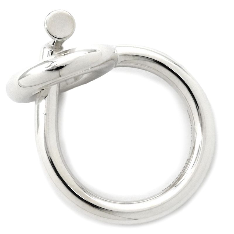 Hermes Ring Echape MM Silver 925 Silver #54(jp14) Sv925 Ag925 Size 14