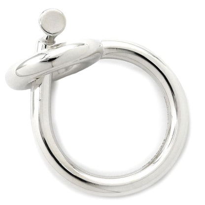 Hermes Ring Echape MM Silver 925 Silver #54(jp14) Sv925 Ag925 Size 14