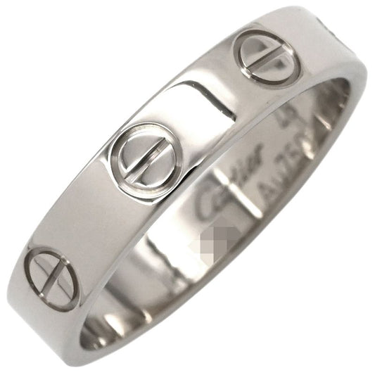 Cartier Ring Love Ring Small Model 18k White Gold White Gold #48 Love Ring
