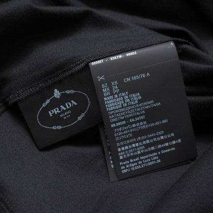 2024Prada Short Sleeve T-shirt Size XS Triangle Logo Beaded Decoration